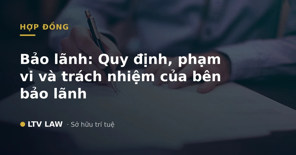 Bảo lãnh: Quy định, phạm vi và trách nhiệm của bên bảo lãnh