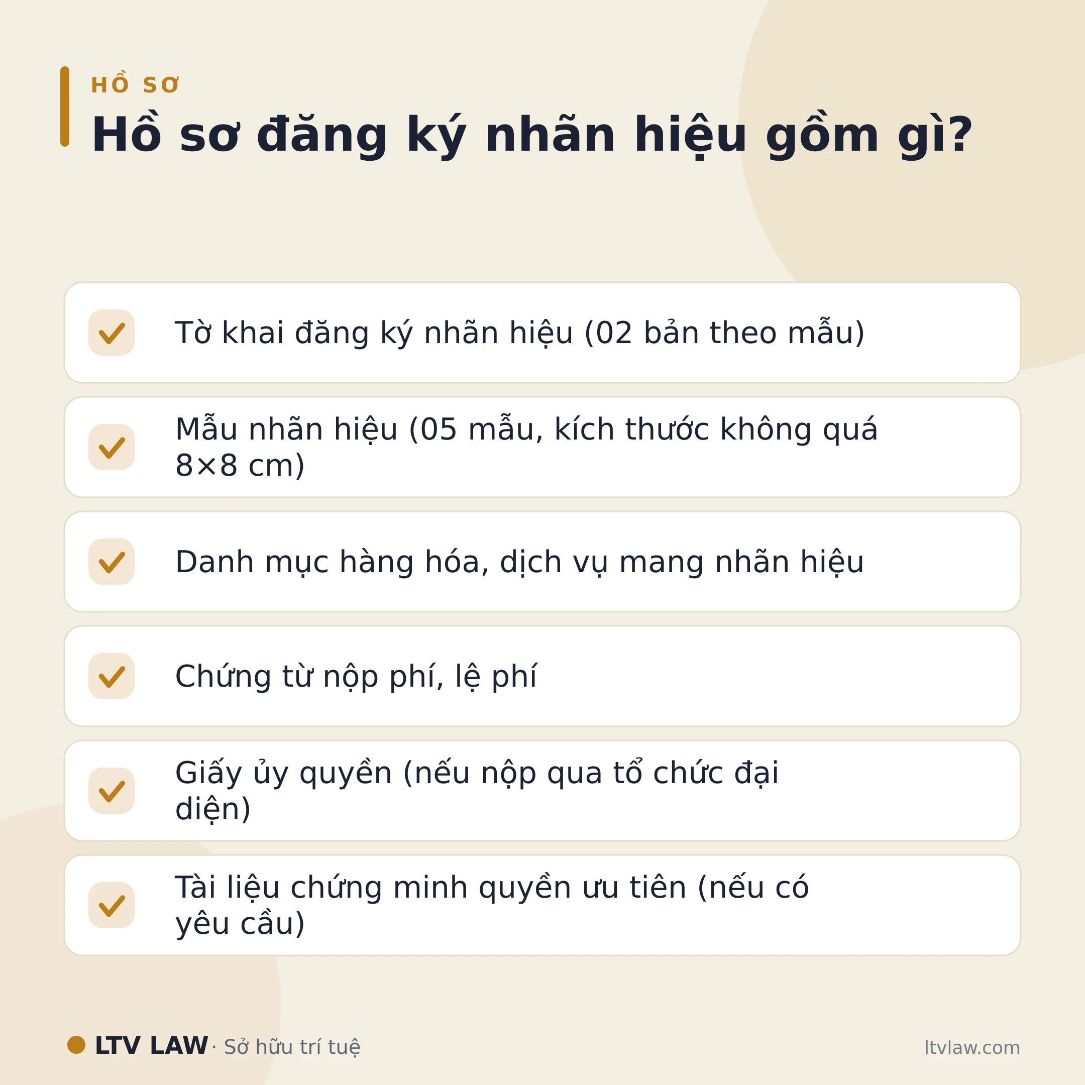 Hồ sơ đăng ký nhãn hiệu gồm những gì