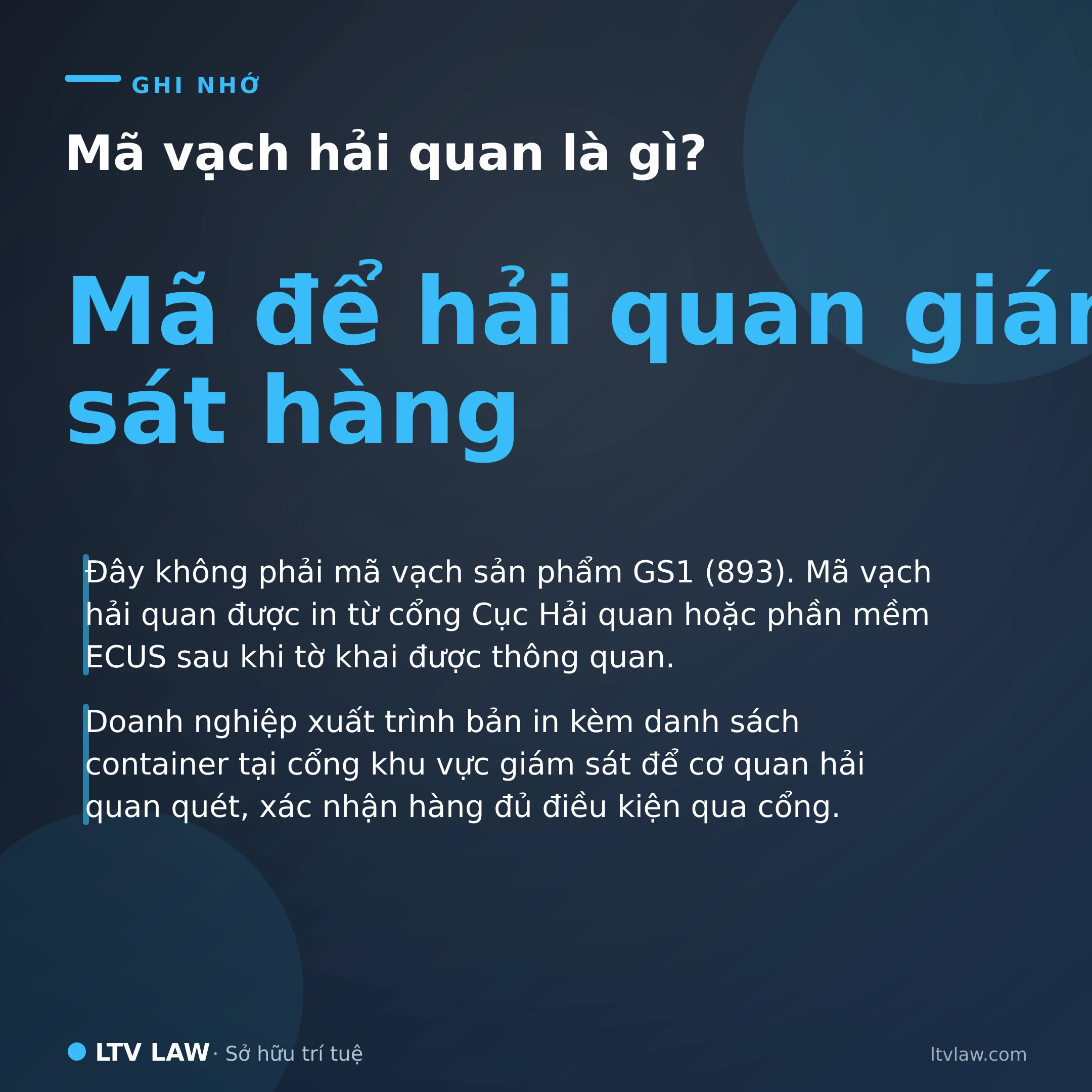 Mã vạch hải quan là gì