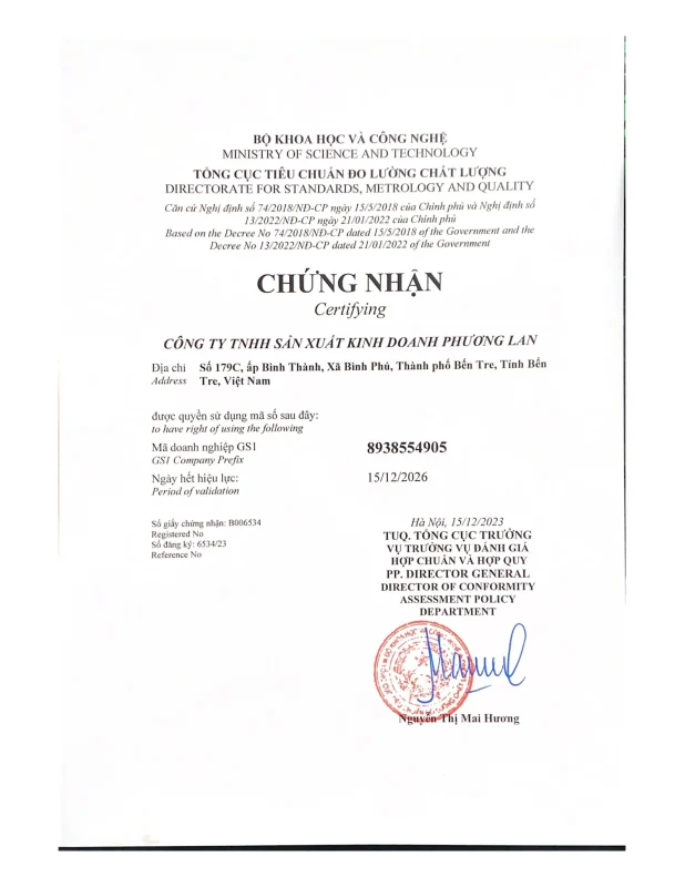 giấy chứng nhận đăng ký mã số mã vạch